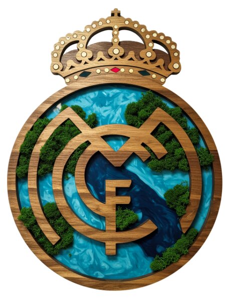 Dřevěný obraz na zeď - Real Madrid