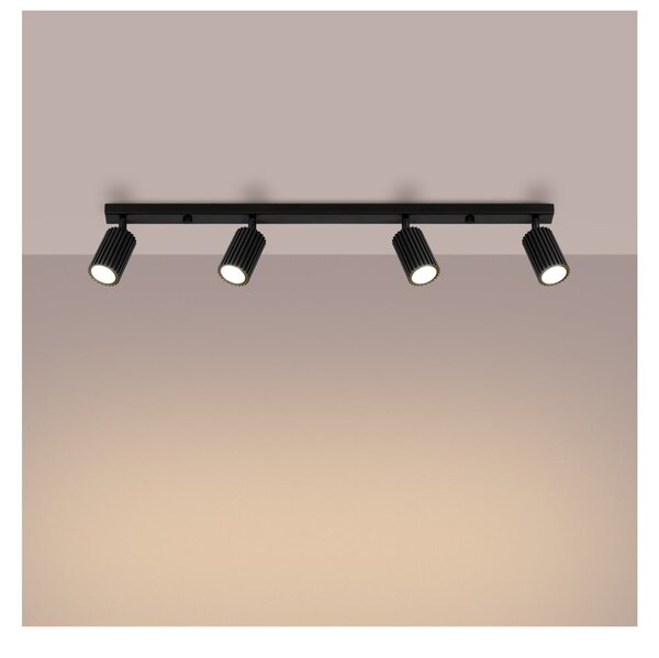Černé bodové svítidlo 6,5x81 cm Gleam – Sollux