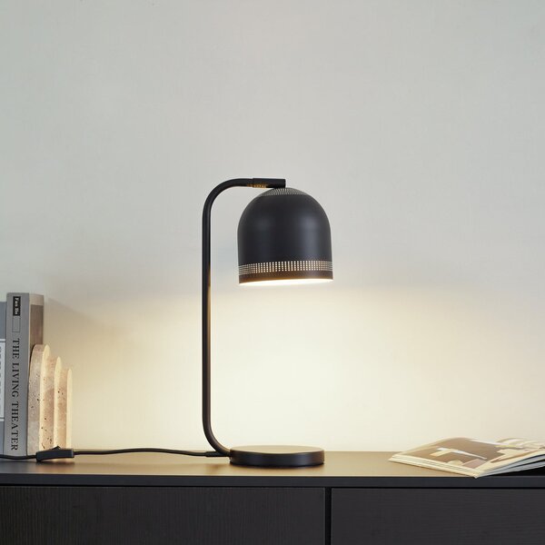 Stolní lampa NOLA, Oura, Černá, Obývací pokoj, Kov, Skandinávský