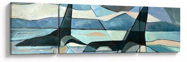 Obraz - Kosatky (170x50 cm)