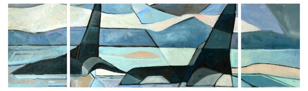 Obraz - Kosatky (170x50 cm)
