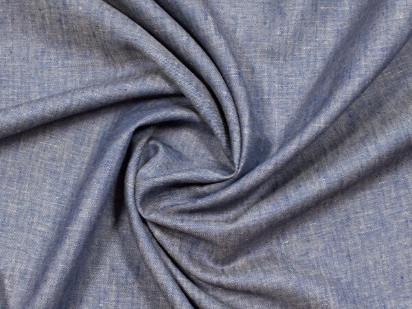 Snový svět Lněná látka DENIM melír 230g/m2
