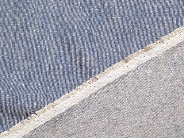 Snový svět Lněná látka DENIM melír 230g/m2