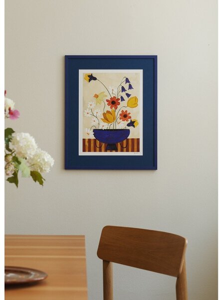 Plakát 30x40 cm Colourful Bunch in Blue Vase – Frankie Penwill – The Poster Club