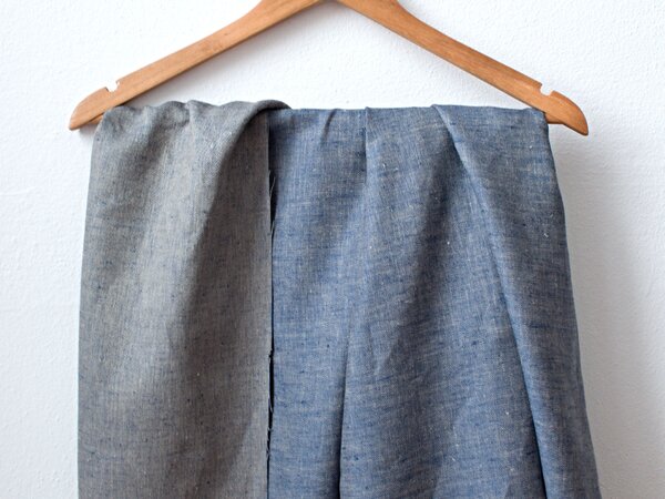 Snový svět Lněná látka DENIM melír 230g/m2