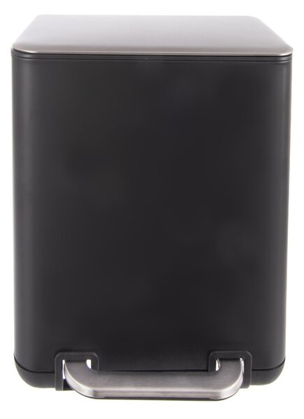 Černý nášlapný odpadkový koš z nerezové oceli 20 l Black – Orion