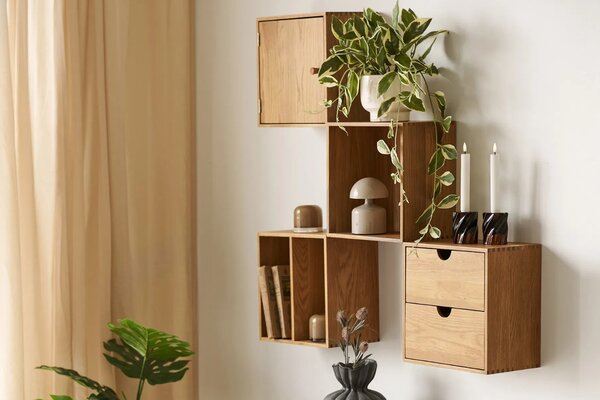 Nordic Living Dubová police Towny 30 x 30 cm