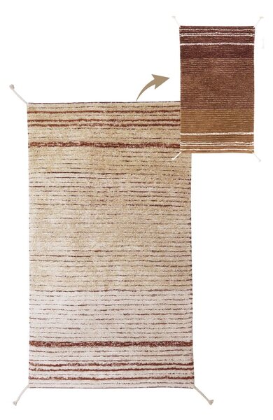 Bavlněný koberec v cihlové barvě 80x140 cm Twin Toffee – Lorena Canals