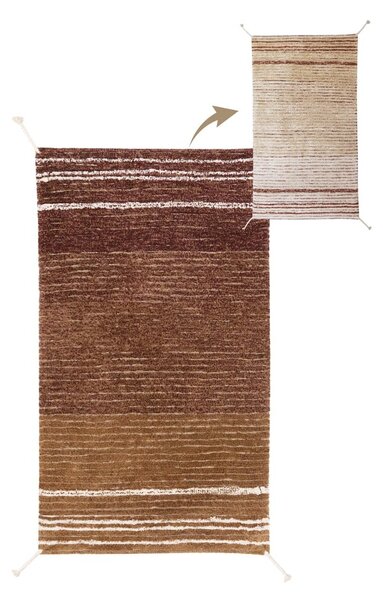Bavlněný koberec v cihlové barvě 80x140 cm Twin Toffee – Lorena Canals