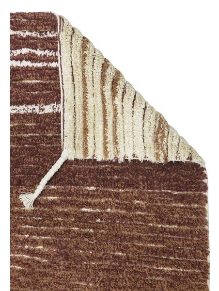 Bavlněný koberec v cihlové barvě 80x140 cm Twin Toffee – Lorena Canals