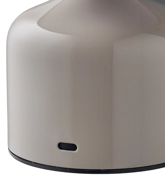 Nordic Living Šedá kovová stolní lampa Ailla 13,5 cm