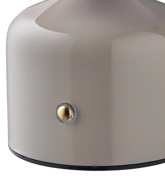 Nordic Living Šedá kovová stolní lampa Ailla 13,5 cm