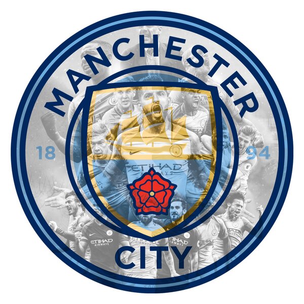 HDF Dřevěný barevný obraz Manchesteru City