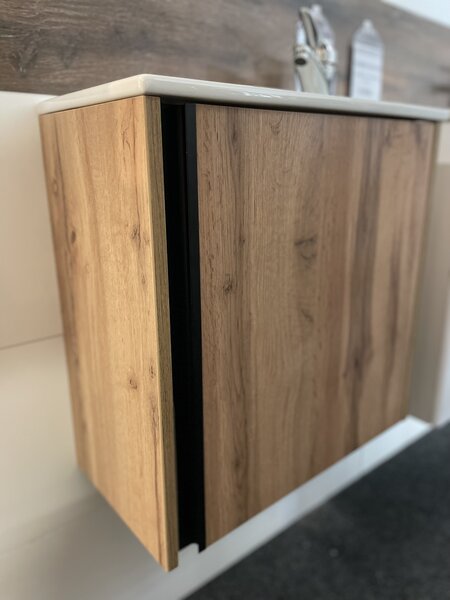 Lavedo Leo Wotan Oak 50 koupelnová skříňka s umyvadlem