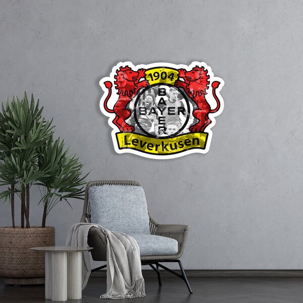 Dřevěný barevný obraz Bayer 04 Leverkusen