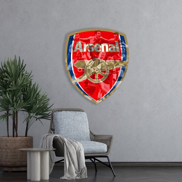 Dřevěný barevný obraz Arsenal