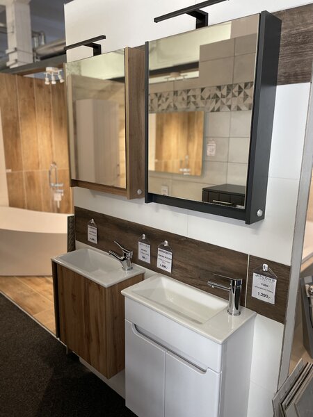 Lavedo Leo Wotan Oak 50 zrcadlová skříňka do koupelny s LED osvětlením