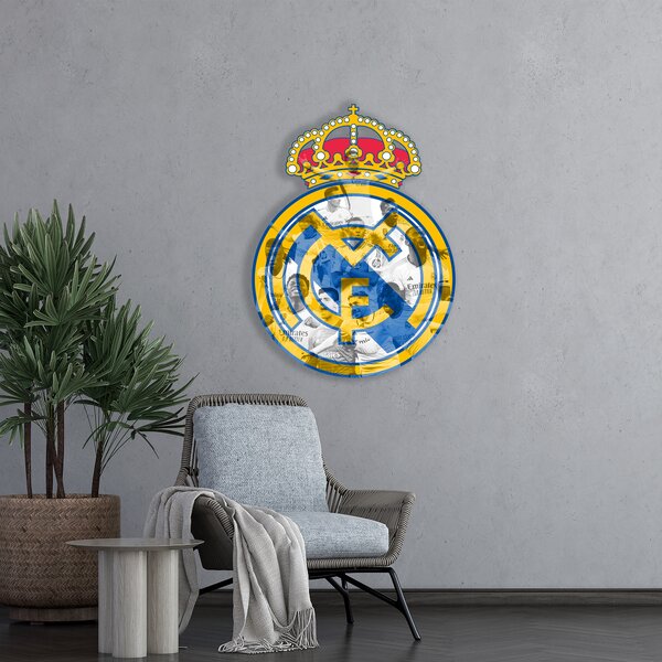 Dřevěný obraz na zeď Real Madrid