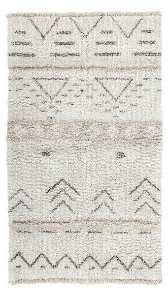 Krémový pratelný ručně tkaný vlněný koberec 80x140 cm Lakota Day – Lorena Canals