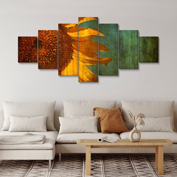 Obraz - Slunečnice (210x100 cm)