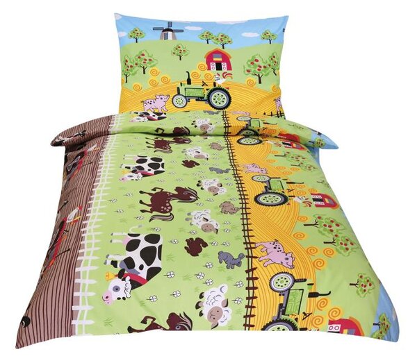 BELLATEX Povlečení bavlněné Junior Zelená 140x200, 70x90 cm