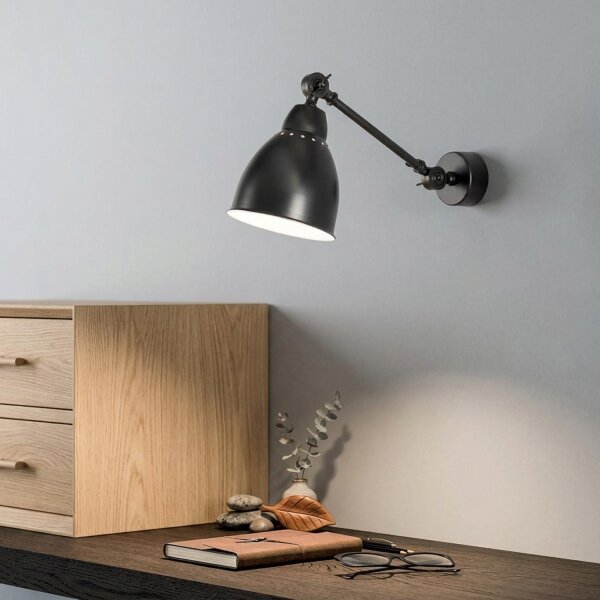 Brilagi - Nástěnná lampa QUILL 1xE27/40W/230V 40 cm černá