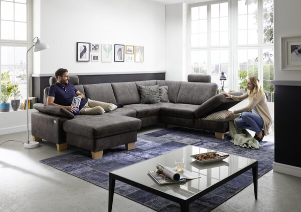 SEDACÍ SOUPRAVA, textil, šedá Beldomo System - Sedací soupravy
