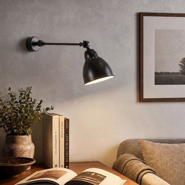 Brilagi - Nástěnná lampa QUILL 1xE27/40W/230V 40 cm černá