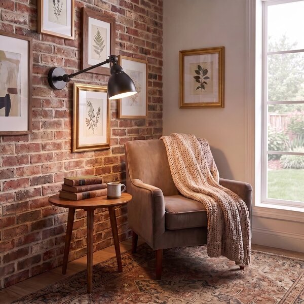 Brilagi - Nástěnná lampa QUILL 1xE27/40W/230V 40 cm černá