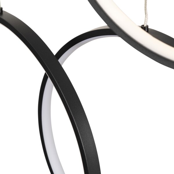 BRILAGI - LED Lustr na lanku ECHO LED/80W/230V 4000K pr. 50 cm černá