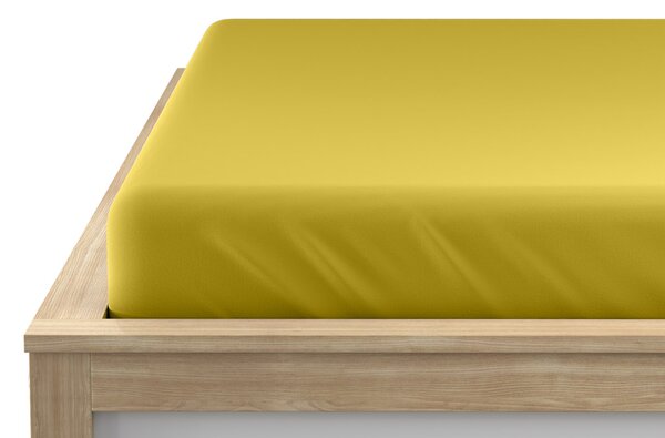Jersey prostěradlo EXCLUSIVE žluté 200 x 220 cm