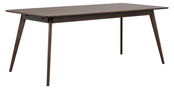 Tmavě hnědý rozkládací jídelní stůl v dekoru dubu 90x190 cm Yumi – Rowico