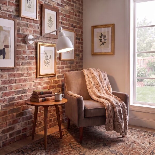 Brilagi - Nástěnná lampa QUILL 1xE27/40W/230V 40 cm bílá