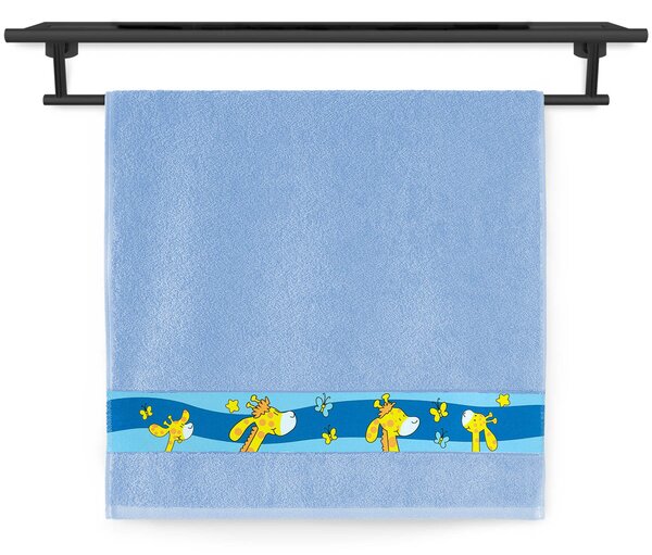 Dětský ručník Veba NORA Žirafy tisk světlá modrá Velikost: 50x100 cm