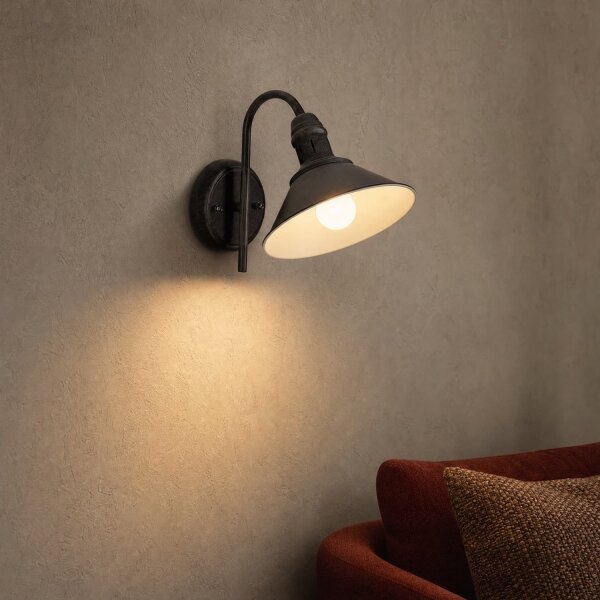 Brilagi - Nástěnná lampa FORGE 1xE27/60W/230V černá