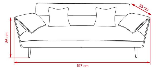 Rozkládací sofa Catini AMELIA zelená