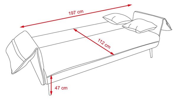 Rozkládací sofa Catini AMELIA zelená