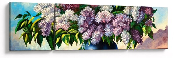 Obraz - Kytice šeříků (170x50 cm)