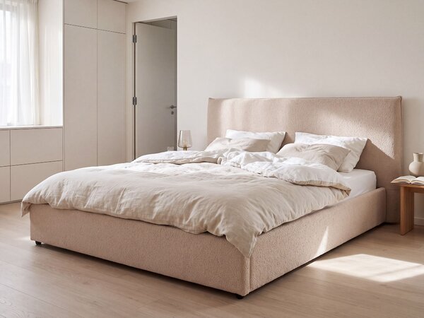 Postel Buklé LAVAUR 180 x 200 cm Taupe