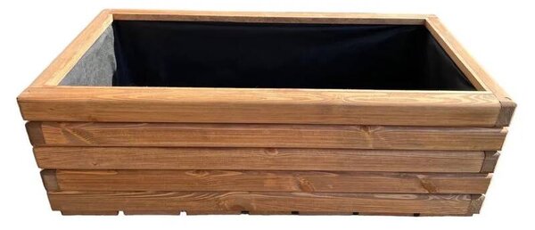 Dřevěný zahradní květináč AKSAMIT, teak, 800x400x300 (Krásné zpracování!)