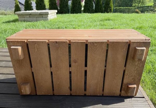 Dřevěný zahradní květináč AKSAMIT, teak, 800x400x300 (Krásné zpracování!)