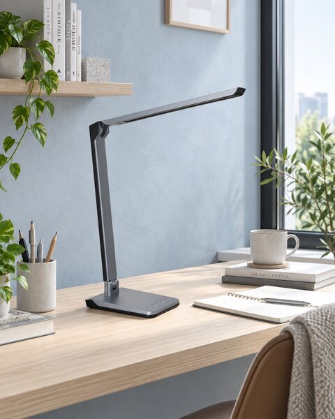 LED stolní lampa PICTOR se stmívačem Tmavě šedá