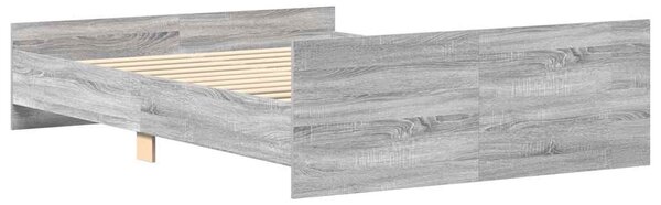 Rám postele s hlavovým a nožním čelem šedý sonoma 120 x 200 cm 3203745