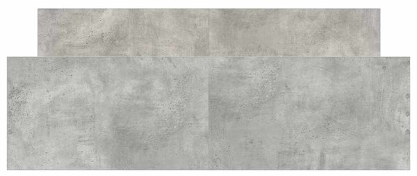 Rám postele s hlavovým a nožním čelem betonově šedý 120x200 cm 3203743