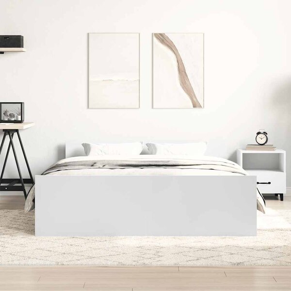 Rám postele s hlavovým a nožním čelem bílý 120 x 190 cm 3203775