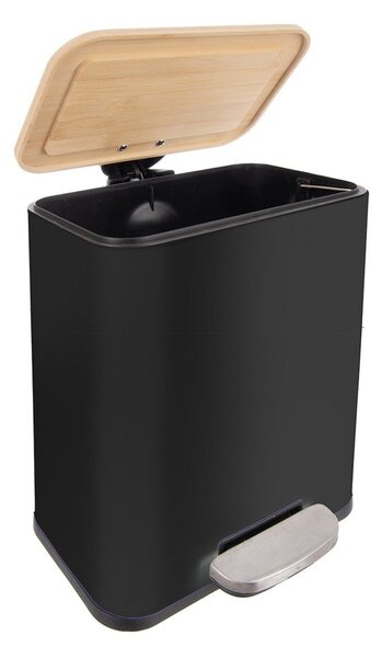 Černý nášlapný odpadkový koš z nerezové oceli 5 l Black – Orion