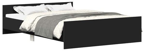 Rám postele s hlavovým a nožním čelem černý 150 x 200 cm 3203755