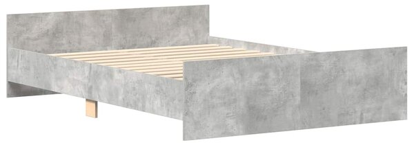 Rám postele s hlavovým a nožním čelem betonově šedý 120x200 cm 3203743