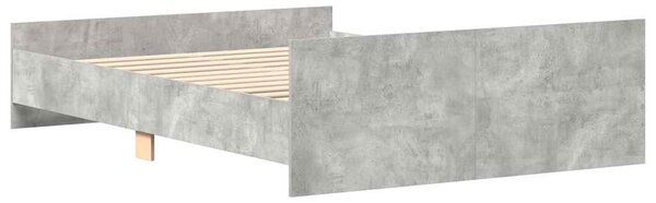 Rám postele s hlavovým a nožním čelem betonově šedý 120x200 cm 3203743