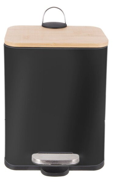 Černý nášlapný odpadkový koš z nerezové oceli 5 l Black – Orion
